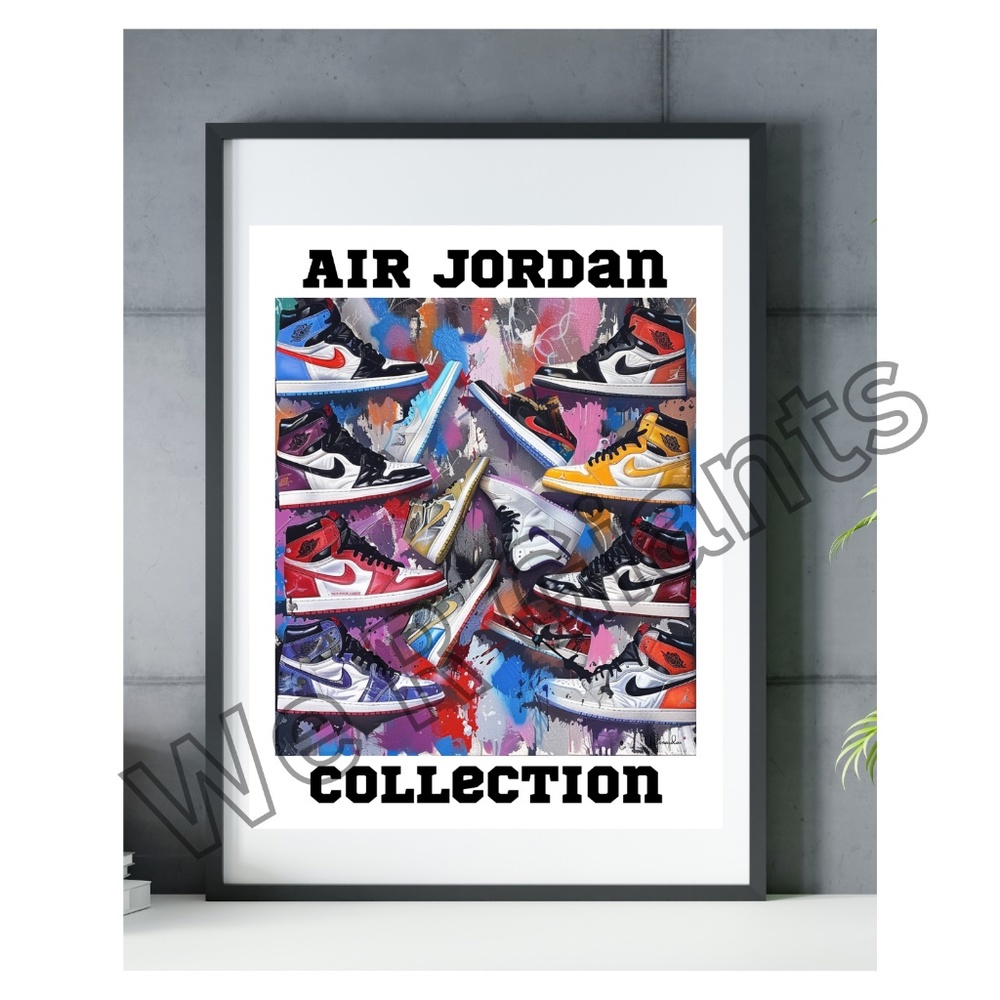 Denardai Nike Shoes Sneakers Air Jordan Wall Art Poster Print 11x14